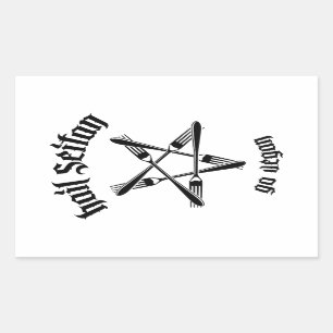 Hail Seitan 1.1 (black) Rectangular Sticker