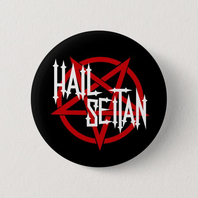 Hail Seitan 6 Cm Round Badge (Front)