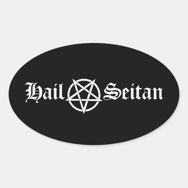 Hail Seitan Oval Sticker (Front)