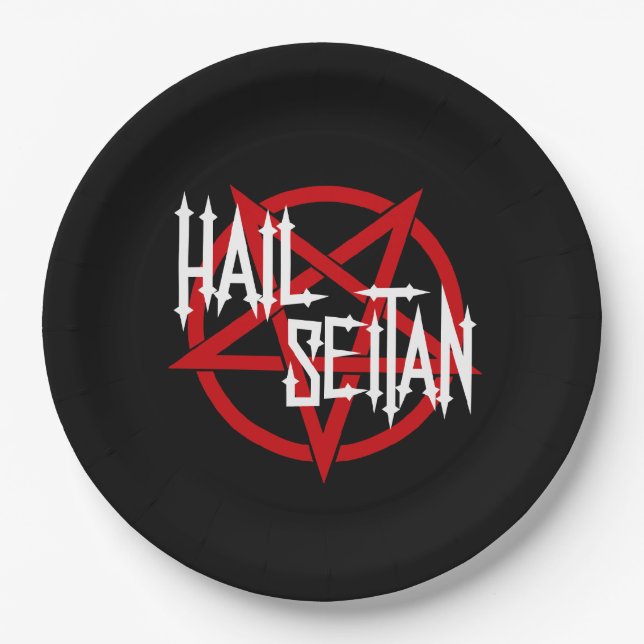 Hail Seitan Paper Plate (Front)