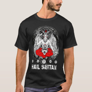 Hail Seitan Satanic Vegan Chef Baphomet Occult Coo T-Shirt
