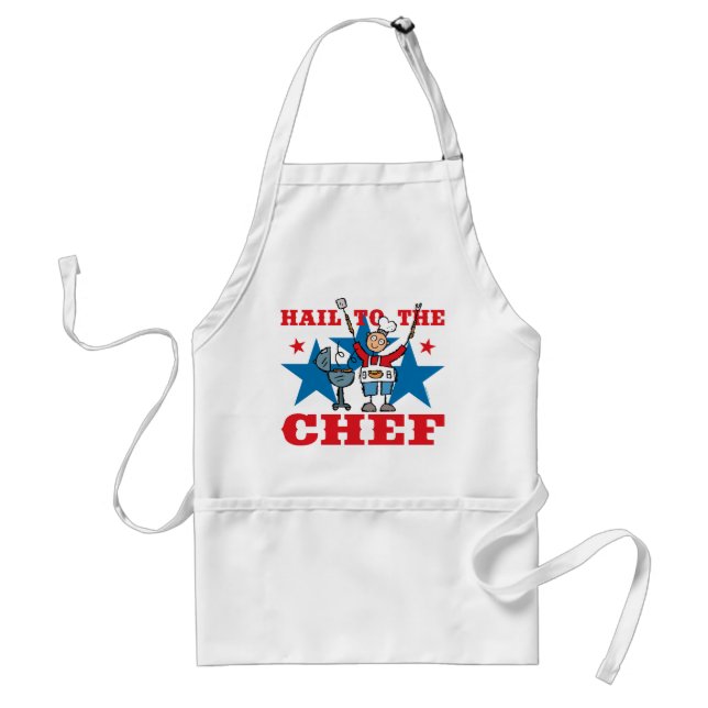 Hail To The BBQ Chef Standard Apron (Front)