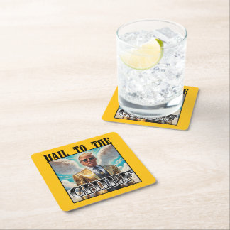 Hail to the chief - Trump 2024 Square Paper Coaster