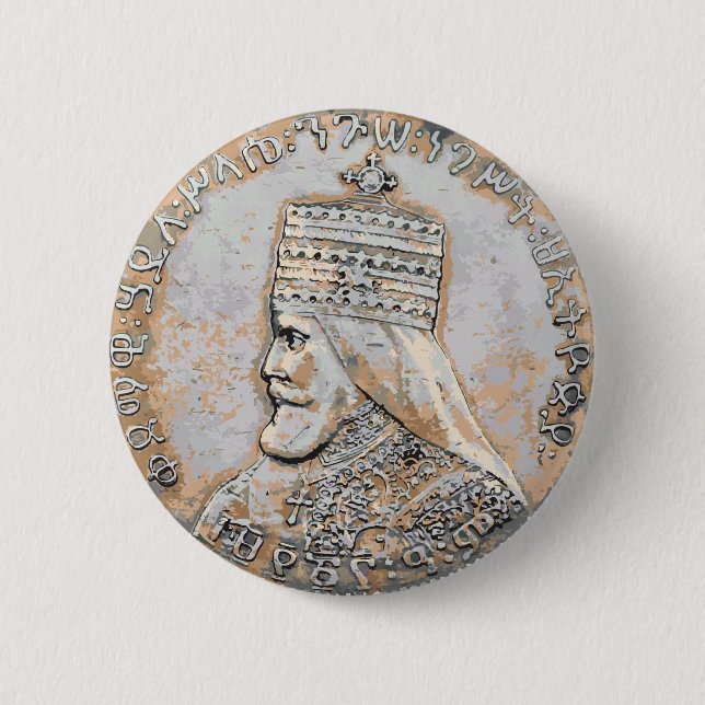 Haile Selassie Button (Front)