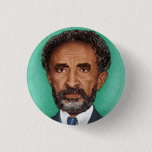Haile Selassie Ethiopia Jah Rastafari Reggae Roots 3 Cm Round Badge (Front)