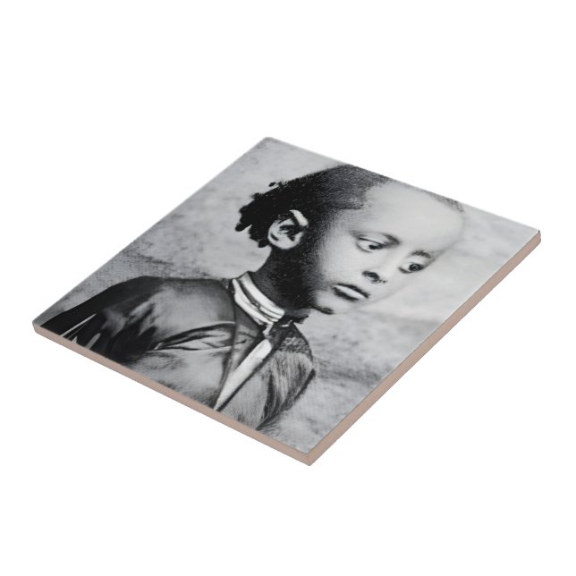 Haile Selassie Ethiopia Rasta Jah Rastafari Reggae Ceramic Tile (Side)