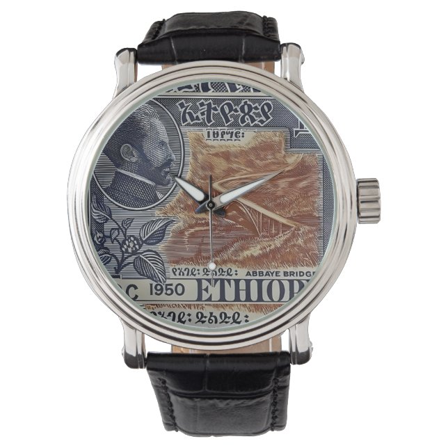 Haile Selassie Ethiopia Rasta Jah Rastafari Reggae Watch (Front)