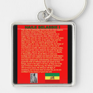 Haile Selassie Famous War Speech to UN 1963 Key Ring