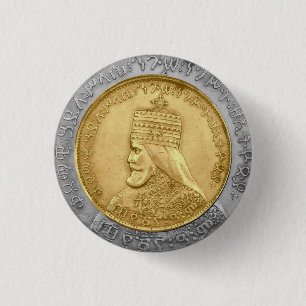 Haile Selassie HIM Jah Rastafari Livity INI Bless 3 Cm Round Badge