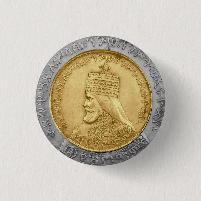 Haile Selassie HIM Jah Rastafari Livity INI Bless 3 Cm Round Badge (Front)