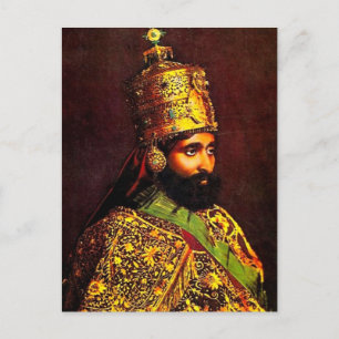 Haile Selassie - HIM - Rastafari - Postcard