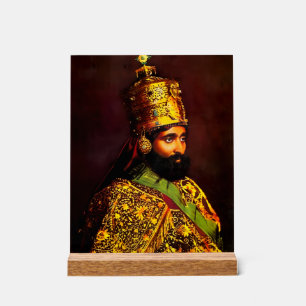 Haile Selassie - HIM - Rastafari - Postcard Acrylic Sign