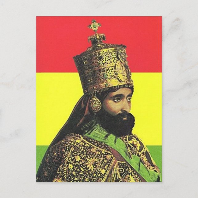 Haile Selassie I - HIM - Jah Rastafari - Postcard (Front)