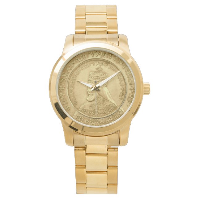 Haile Selassie I HIM Jah Rastafari Rasta Jah Bless Watch (Front)