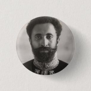 Haile Selassie I Jah Rastafari Reggae Rasta Button