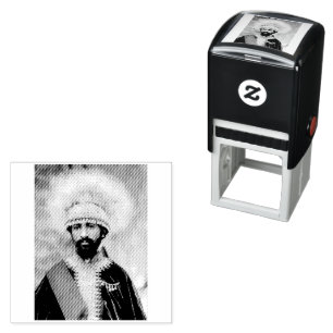 Haile Selassie I Jah Rastafari Wood Art Stamp