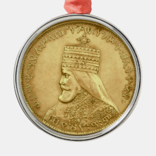 Haile Selassie Jah Rastafari Rasta Fotoskulptur Metal Ornament