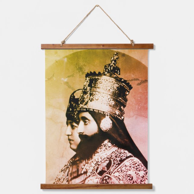 Haile Selassie Jah Rastafari Rasta Reggae Roots   Hanging Tapestry (Front)