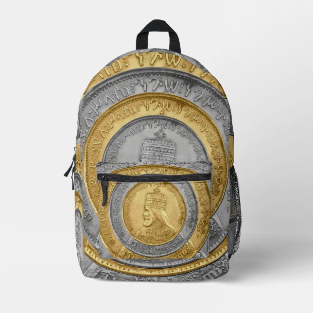 Haile Selassie Jah Rastafari Reggae Rasta Roots  Printed Backpack (Front)