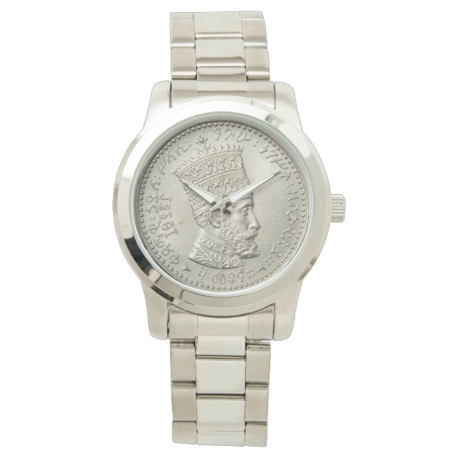 Haile Selassie Jah Rastafari Reggae Rasta Roots Watch (Front)