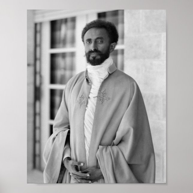 Haile Selassie Lion Rasta Solomon Jah Rastafari Poster (Front)