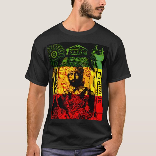 Haile Selassie Natural Mystic Emperor T-Shirt (Front)
