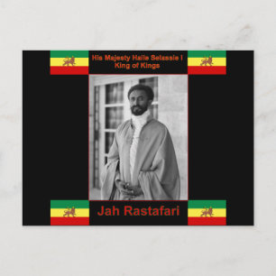 Haile Selassie the Lion of Judah, Jah Rastafari Postcard
