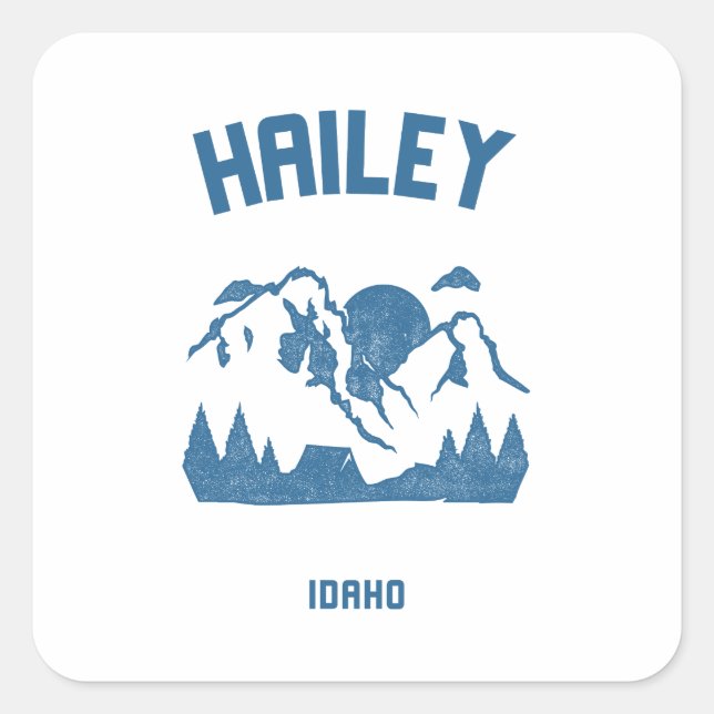Hailey - Idaho Square Sticker (Front)