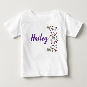 Hailey, Name Logo With Australian Wildlife, Baby T-Shirt