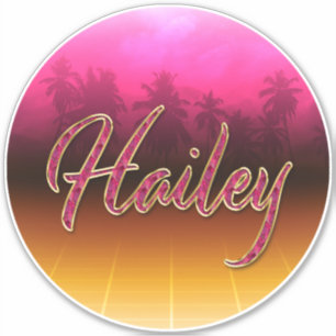Hailey Vorname Name golden pink Aufkleber Sticker