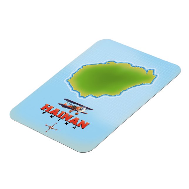 Hainan China map Magnet (Left Side)