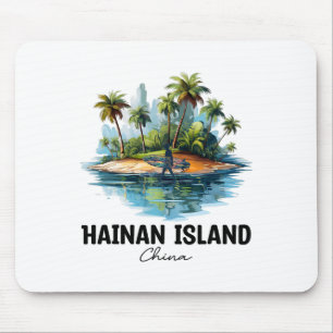 Hainan Island China Surfing Travel, Asia Tourist V Mouse Pad