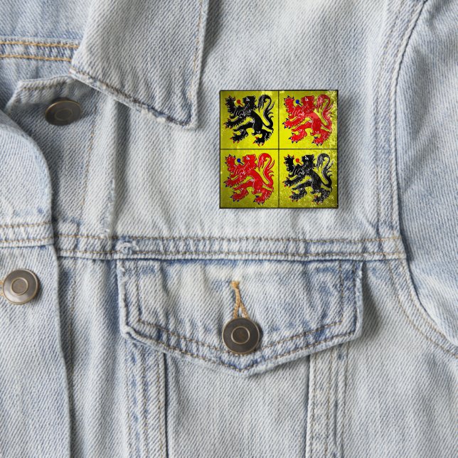 Hainaut 15 Cm Square Badge (In Situ)