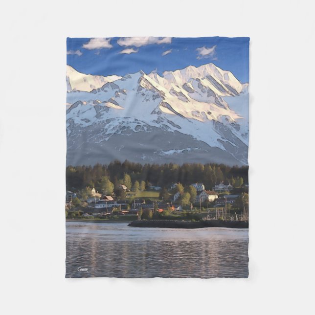 Haines, Alaska - Small Fleece Blanket (Front)