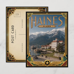 Haines Alaska Vintage Art Deco Golden Age Postcard