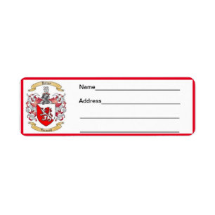 Haines Family Crest  Return Address Label