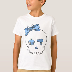 Hair Accessory Skull (Bow Detail - Blue) T-Shirt
