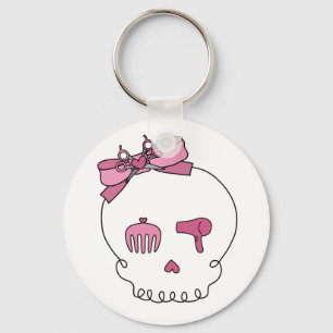 Hair Accessory Skull (Bow Detail) Key Ring
