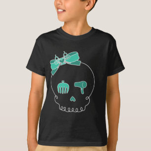 Hair Accessory Skull (Bow Detail - Turquoise) T-Shirt