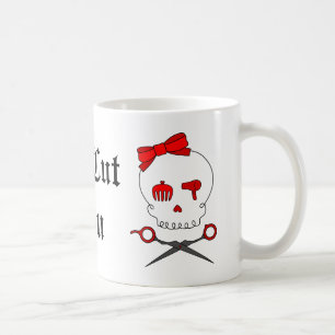 Hair Accessory Skull & Scissor Crossbones (Red) Coffee Mug
