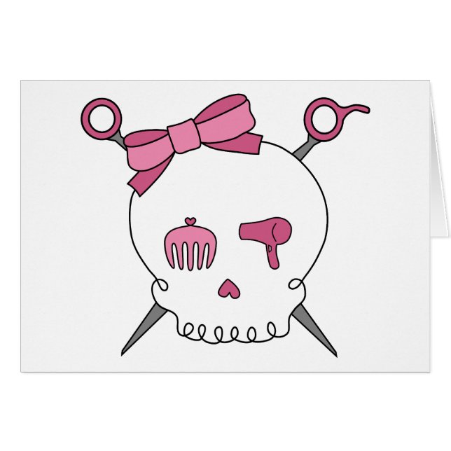 Hair Accessory Skull & Scissors (Front Horizontal)