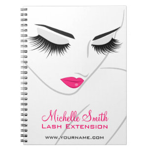 Hair and beauty Lash Extension company branding Notebook