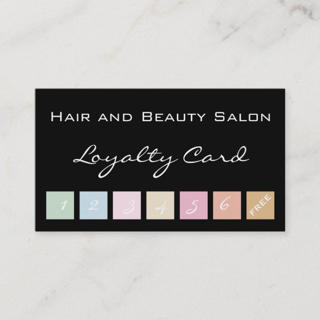Hair and Beauty Salon Loyalty Card (Front)