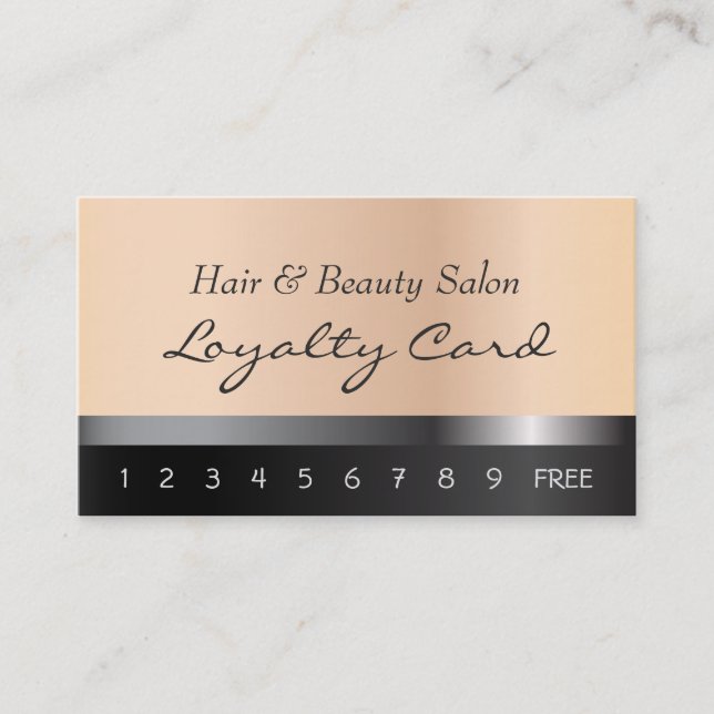 Hair and Beauty Salon Loyalty Card (Front)