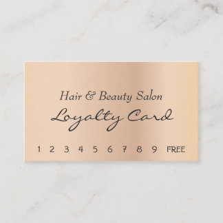 Hair and Beauty Salon Loyalty Card