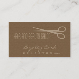Hair and Beauty Salon Loyalty Card - Scissors