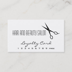 Hair and Beauty Salon Loyalty Card - Scissors