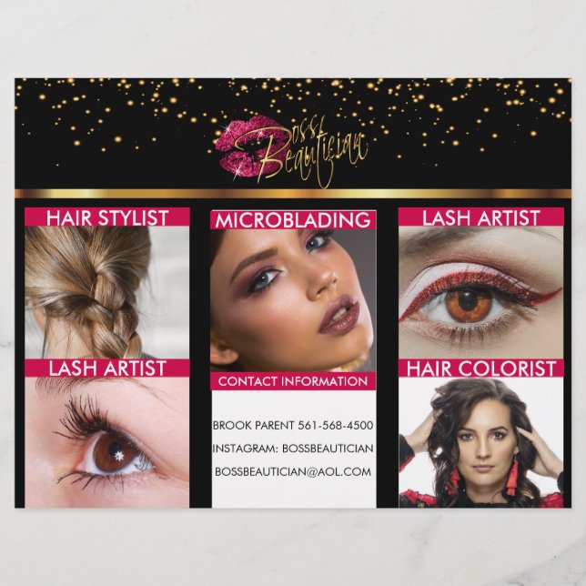 Hair and Lash Beautician Flyer (Front)