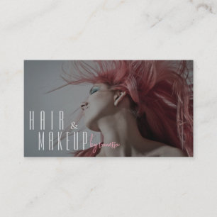 Hair And Makeup Cosmetologist Photo Business Card