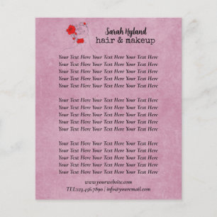 Hair and makeup flyer